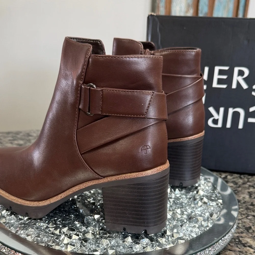 Naturalizer Dark Brown Ankle Booties